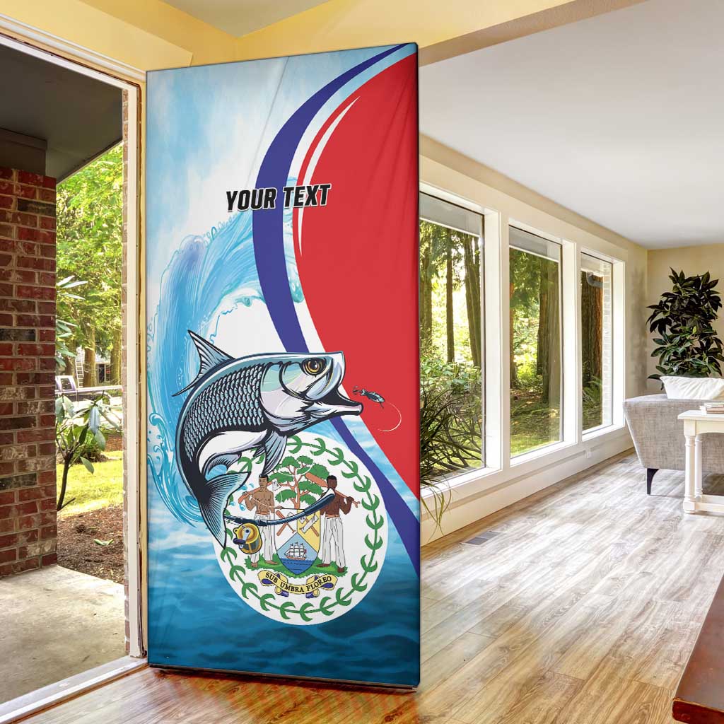 Belize Tarpon Fishing Door Cover Belize Where the Silver King Reigns - Wonder Print Shop