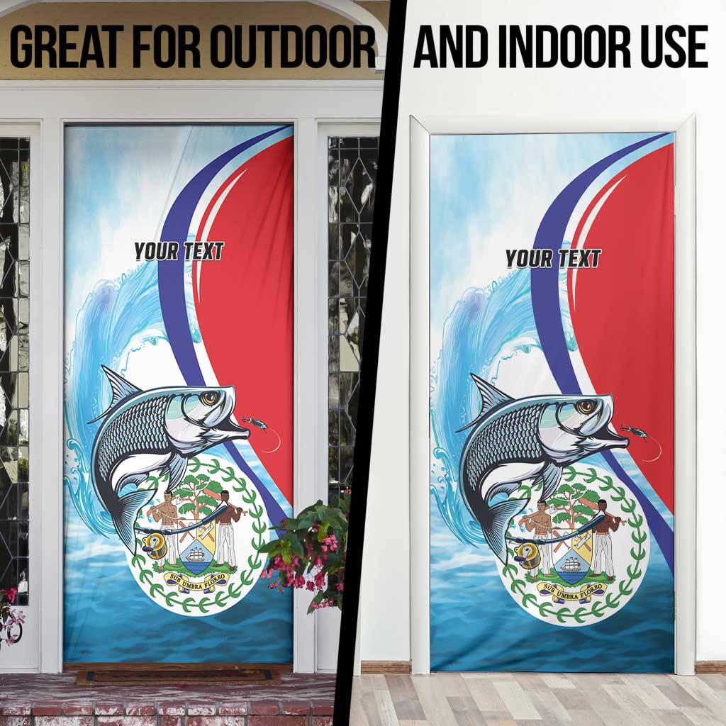 Belize Tarpon Fishing Door Cover Belize Where the Silver King Reigns - Wonder Print Shop