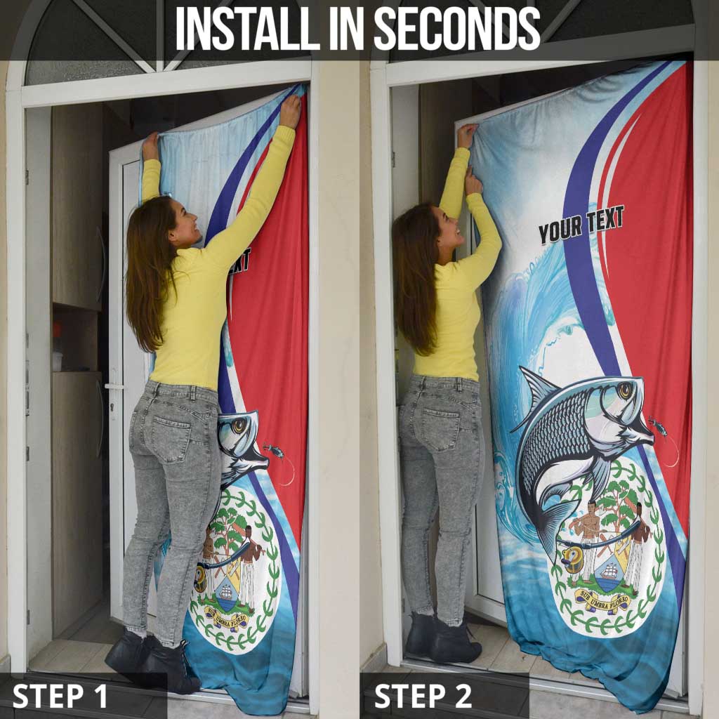 Belize Tarpon Fishing Door Cover Belize Where the Silver King Reigns - Wonder Print Shop