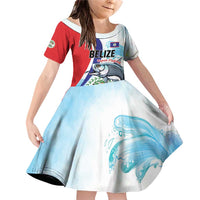 Personalized Belize Tarpon Fishing Family Matching Off Shoulder Short Dress and Hawaiian Shirt Belize Where the Silver King Reigns - Wonder Print Shop