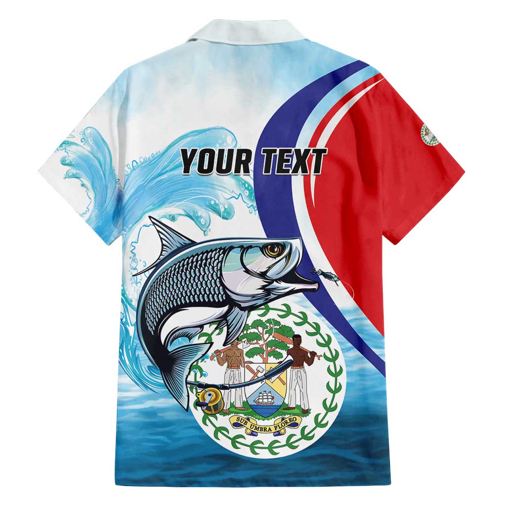 Personalized Belize Tarpon Fishing Family Matching Off Shoulder Short Dress and Hawaiian Shirt Belize Where the Silver King Reigns - Wonder Print Shop