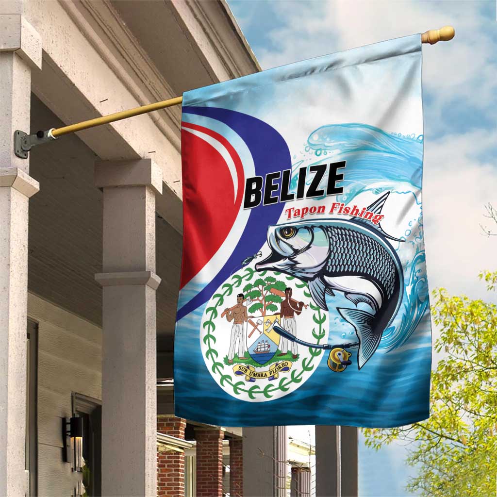 Belize Tarpon Fishing Garden Flag Belize Where the Silver King Reigns - Wonder Print Shop