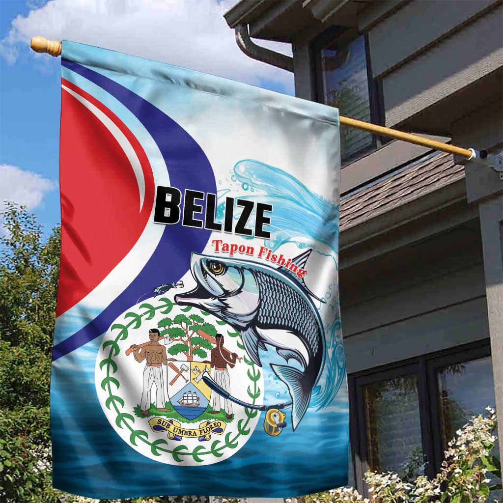 Belize Tarpon Fishing Garden Flag Belize Where the Silver King Reigns - Wonder Print Shop