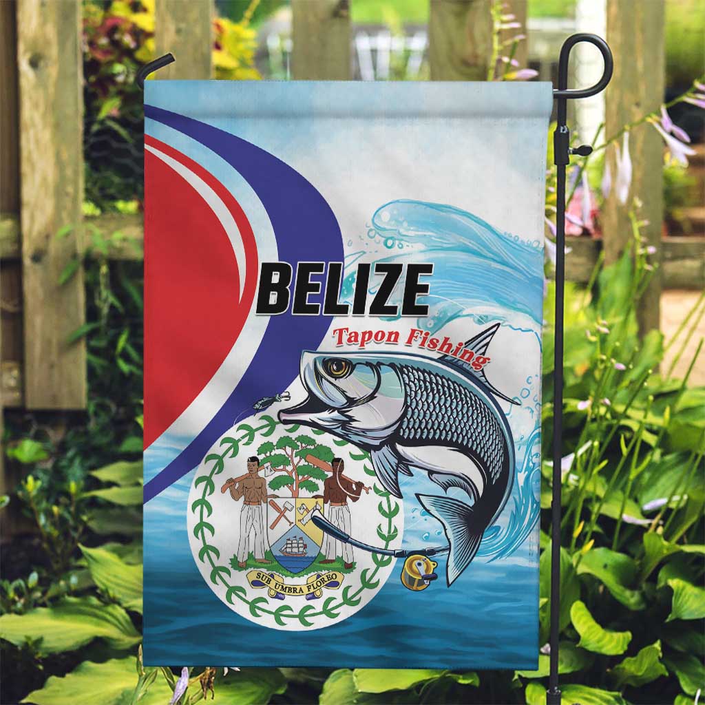 Belize Tarpon Fishing Garden Flag Belize Where the Silver King Reigns - Wonder Print Shop