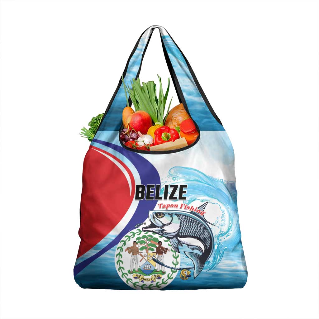 Belize Tarpon Fishing Grocery Bag Belize Where the Silver King Reigns - Wonder Print Shop