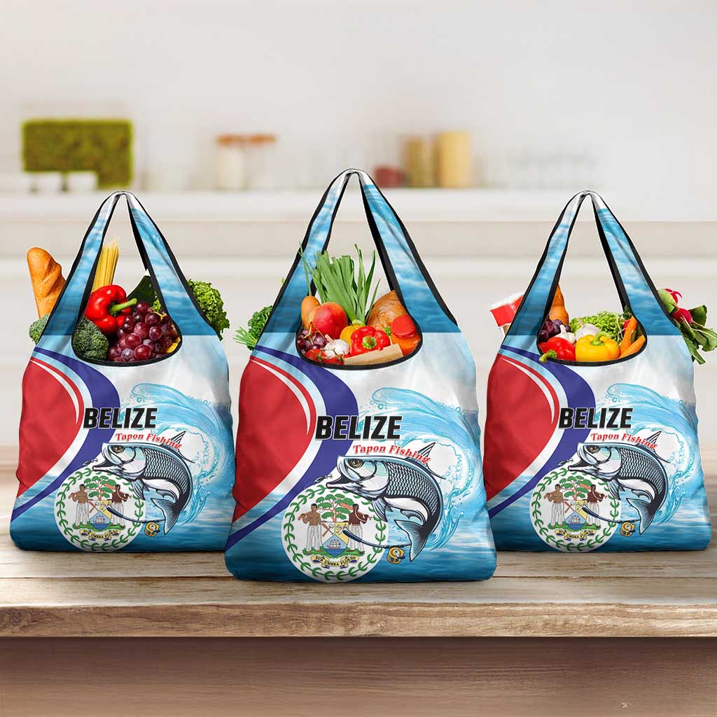 Belize Tarpon Fishing Grocery Bag Belize Where the Silver King Reigns - Wonder Print Shop