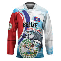 Personalized Belize Tarpon Fishing Hockey Jersey Belize Where the Silver King Reigns - Wonder Print Shop