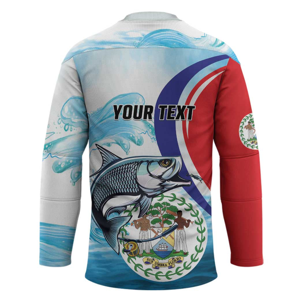 Personalized Belize Tarpon Fishing Hockey Jersey Belize Where the Silver King Reigns - Wonder Print Shop