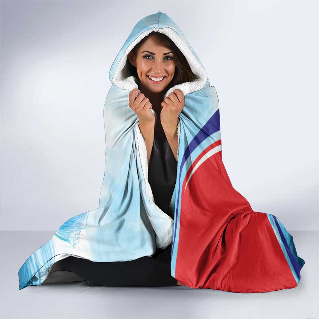 Belize Tarpon Fishing Hooded Blanket Belize Where the Silver King Reigns - Wonder Print Shop