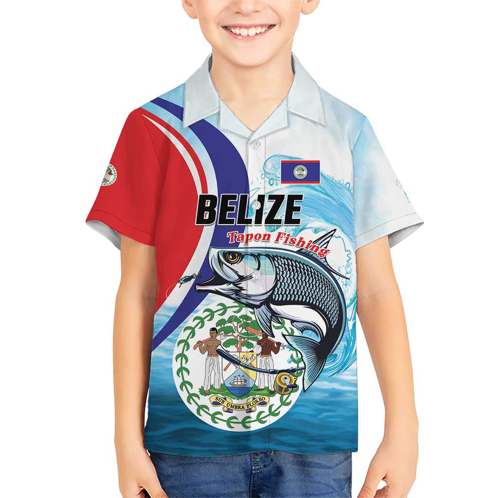 Personalized Belize Tarpon Fishing Kid Hawaiian Shirt Belize Where the Silver King Reigns - Wonder Print Shop
