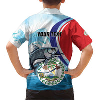Personalized Belize Tarpon Fishing Kid Hawaiian Shirt Belize Where the Silver King Reigns - Wonder Print Shop