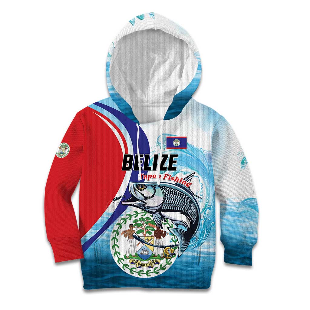 Personalized Belize Tarpon Fishing Kid Hoodie Belize Where the Silver King Reigns - Wonder Print Shop