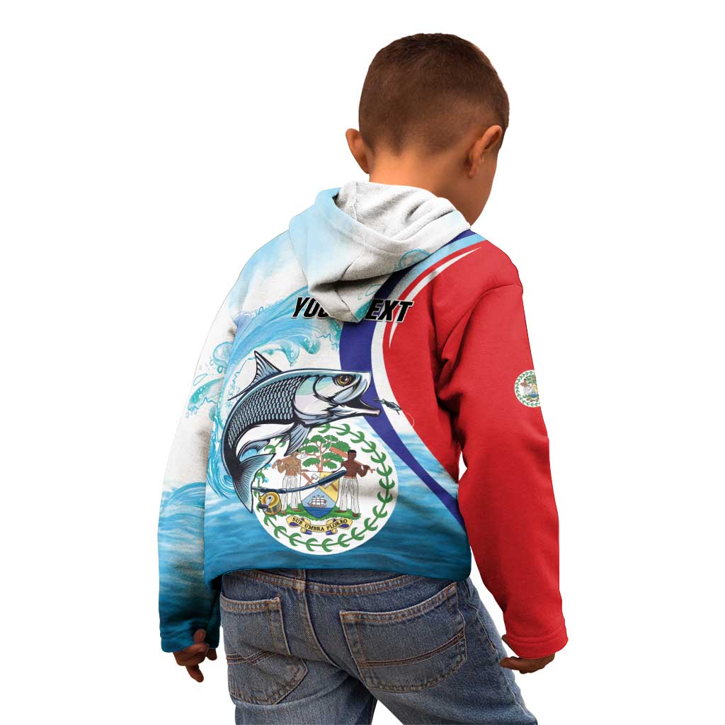 Personalized Belize Tarpon Fishing Kid Hoodie Belize Where the Silver King Reigns - Wonder Print Shop