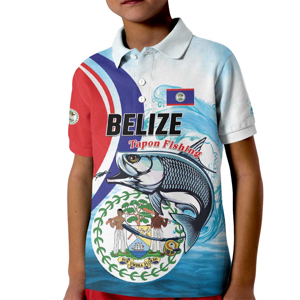 Personalized Belize Tarpon Fishing Kid Polo Shirt Belize Where the Silver King Reigns - Wonder Print Shop