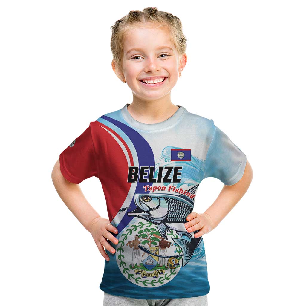 Personalized Belize Tarpon Fishing Kid T Shirt Belize Where the Silver King Reigns - Wonder Print Shop