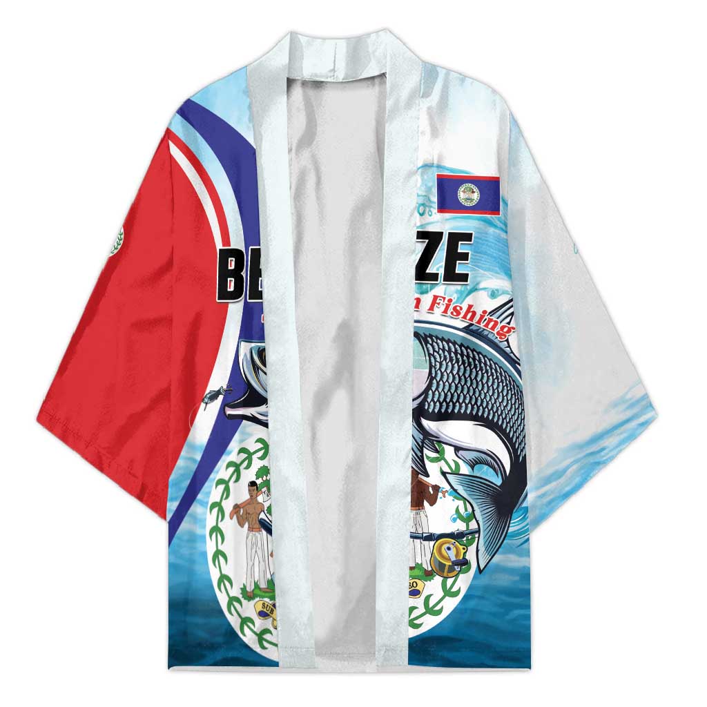 Personalized Belize Tarpon Fishing Kimono Belize Where the Silver King Reigns - Wonder Print Shop