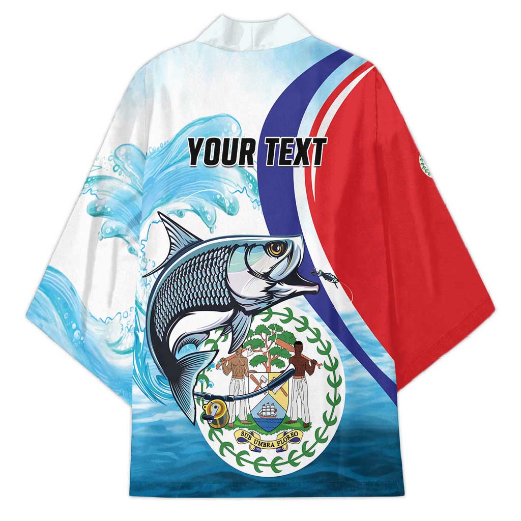 Personalized Belize Tarpon Fishing Kimono Belize Where the Silver King Reigns - Wonder Print Shop