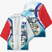 Personalized Belize Tarpon Fishing Kimono Belize Where the Silver King Reigns - Wonder Print Shop