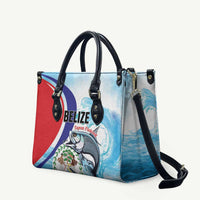 Belize Tarpon Fishing Leather Bag Belize Where the Silver King Reigns - Wonder Print Shop