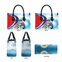 Belize Tarpon Fishing Leather Bag Belize Where the Silver King Reigns - Wonder Print Shop