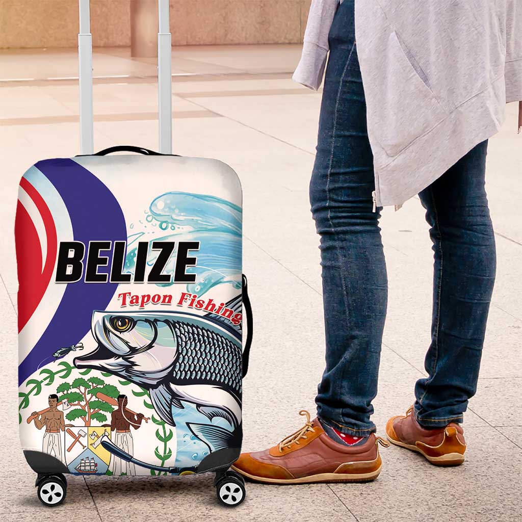 Belize Tarpon Fishing Luggage Cover Belize Where the Silver King Reigns - Wonder Print Shop