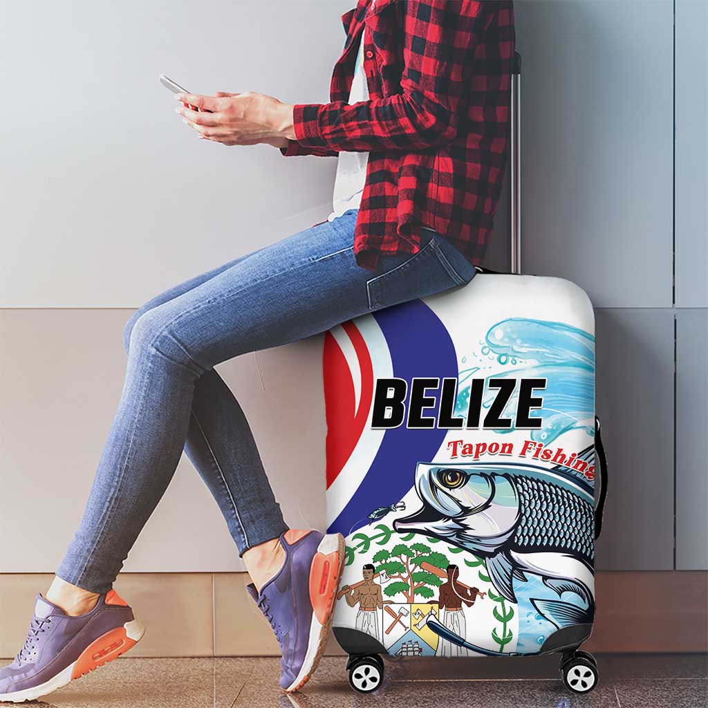 Belize Tarpon Fishing Luggage Cover Belize Where the Silver King Reigns - Wonder Print Shop