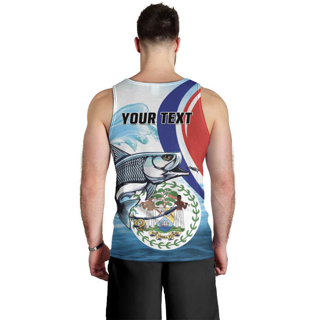 Personalized Belize Tarpon Fishing Men Tank Top Belize Where the Silver King Reigns - Wonder Print Shop