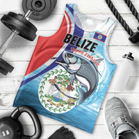 Personalized Belize Tarpon Fishing Men Tank Top Belize Where the Silver King Reigns - Wonder Print Shop