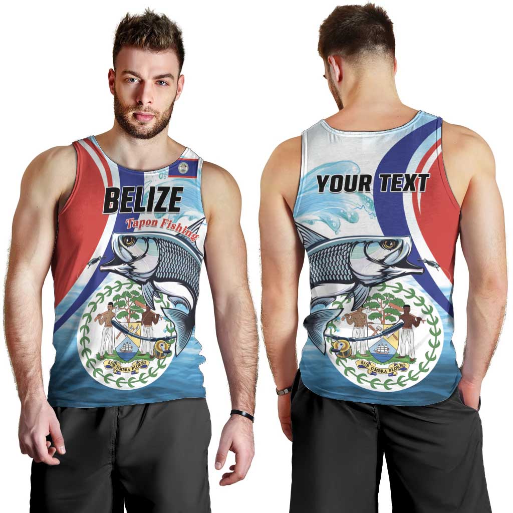 Personalized Belize Tarpon Fishing Men Tank Top Belize Where the Silver King Reigns - Wonder Print Shop
