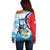 Personalized Belize Tarpon Fishing Off Shoulder Sweater Belize Where the Silver King Reigns - Wonder Print Shop