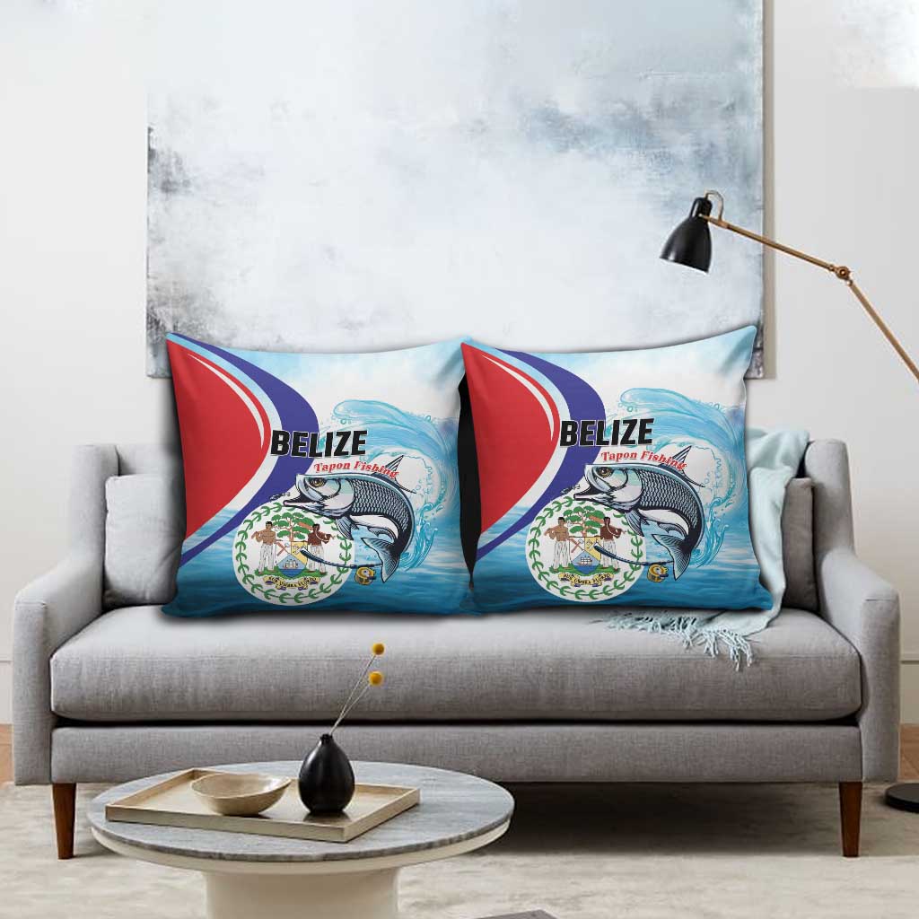 Belize Tarpon Fishing Pillow Cover Belize Where the Silver King Reigns - Wonder Print Shop