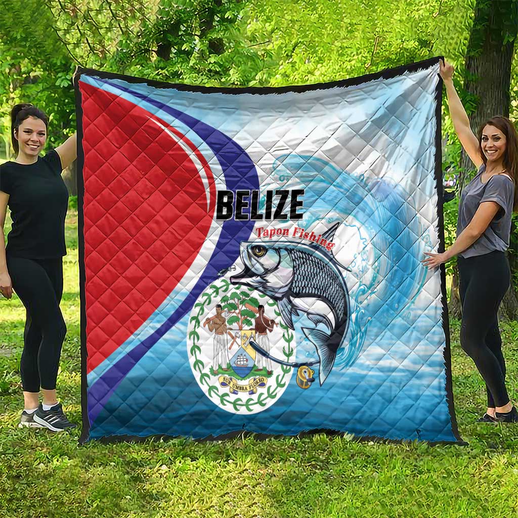 Belize Tarpon Fishing Quilt Belize Where the Silver King Reigns - Wonder Print Shop