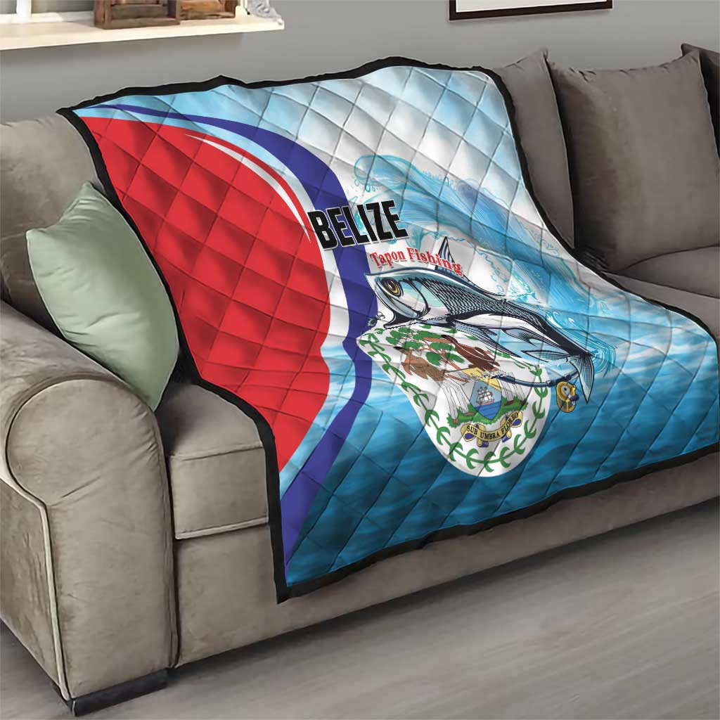 Belize Tarpon Fishing Quilt Belize Where the Silver King Reigns - Wonder Print Shop