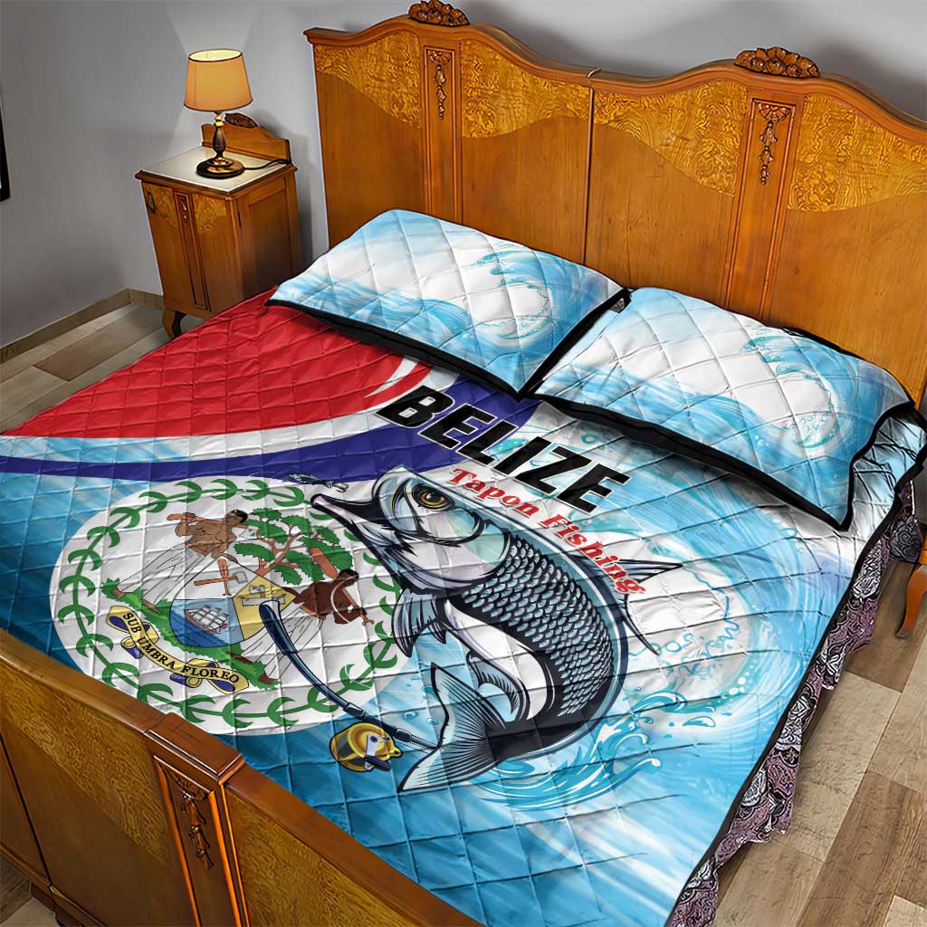 Belize Tarpon Fishing Quilt Bed Set Belize Where the Silver King Reigns - Wonder Print Shop