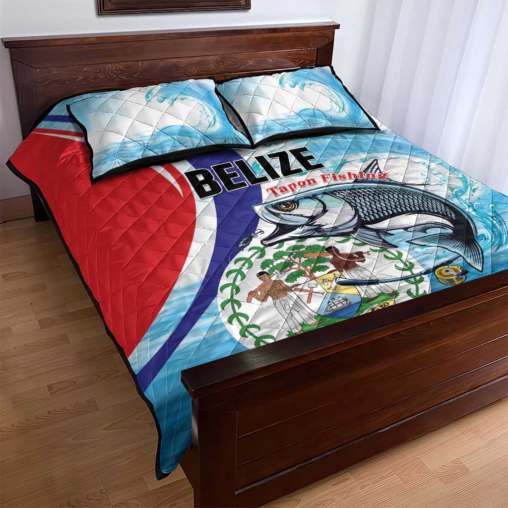 Belize Tarpon Fishing Quilt Bed Set Belize Where the Silver King Reigns - Wonder Print Shop