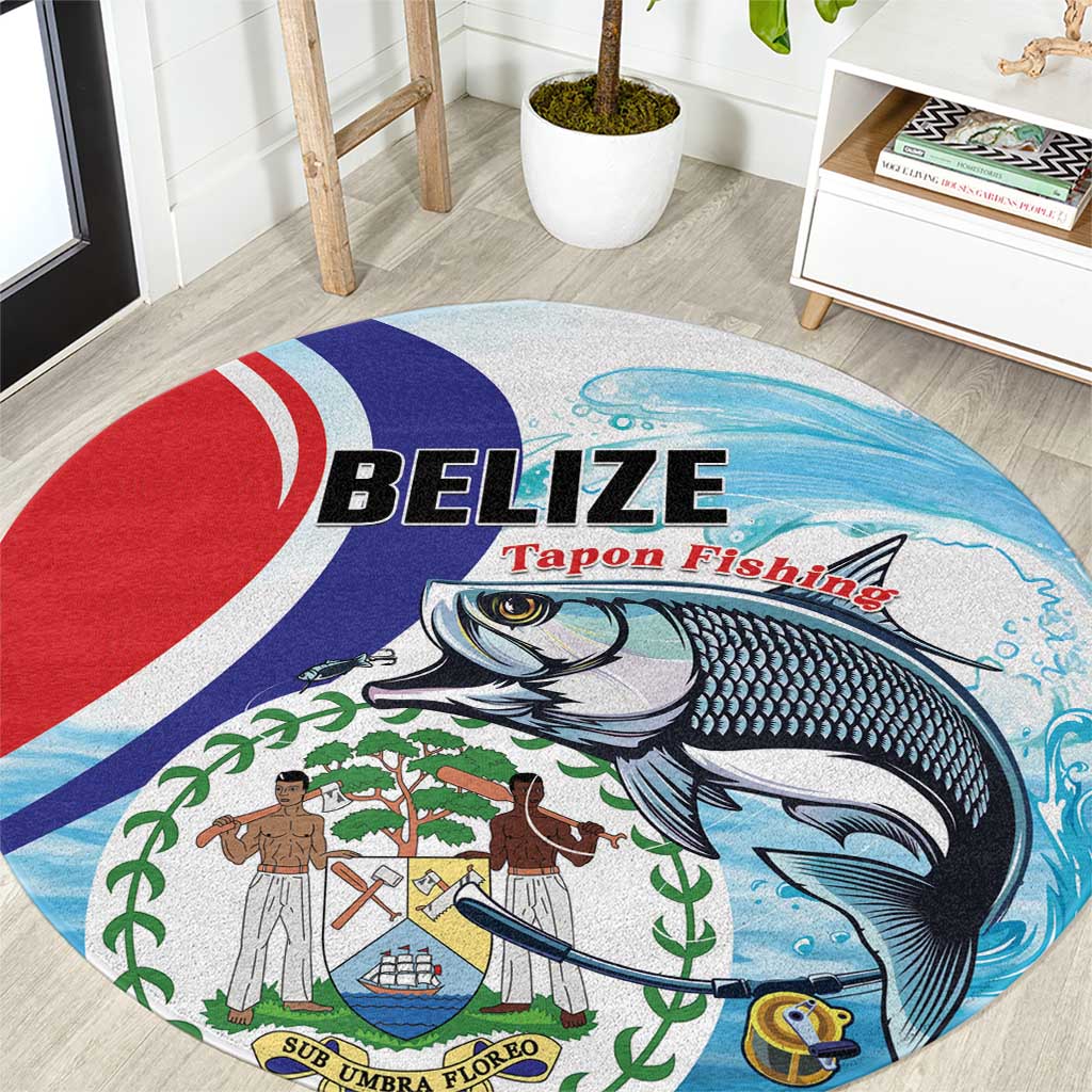 Belize Tarpon Fishing Round Carpet Belize Where the Silver King Reigns - Wonder Print Shop