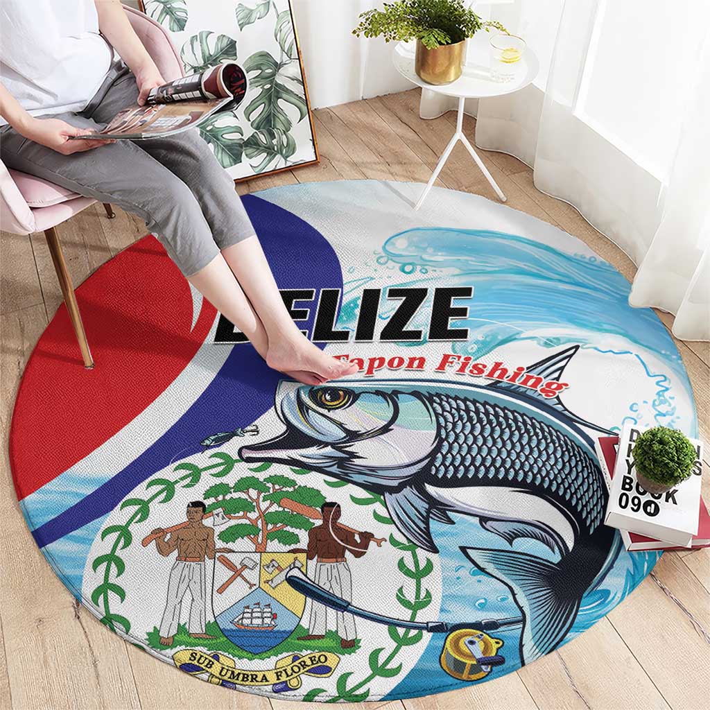 Belize Tarpon Fishing Round Carpet Belize Where the Silver King Reigns - Wonder Print Shop
