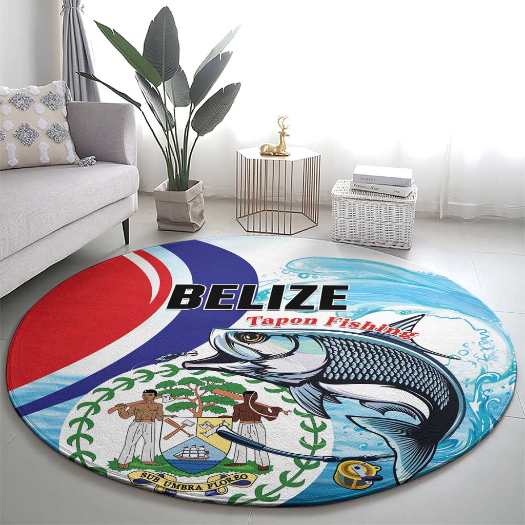 Belize Tarpon Fishing Round Carpet Belize Where the Silver King Reigns - Wonder Print Shop