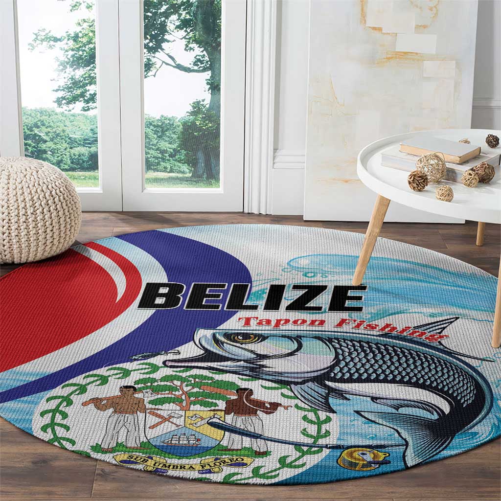 Belize Tarpon Fishing Round Carpet Belize Where the Silver King Reigns - Wonder Print Shop