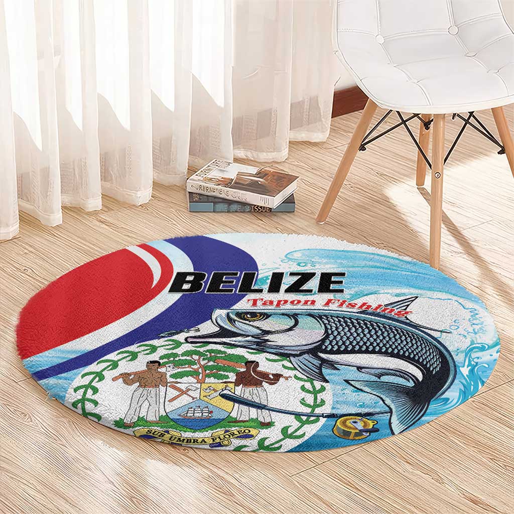 Belize Tarpon Fishing Round Carpet Belize Where the Silver King Reigns - Wonder Print Shop