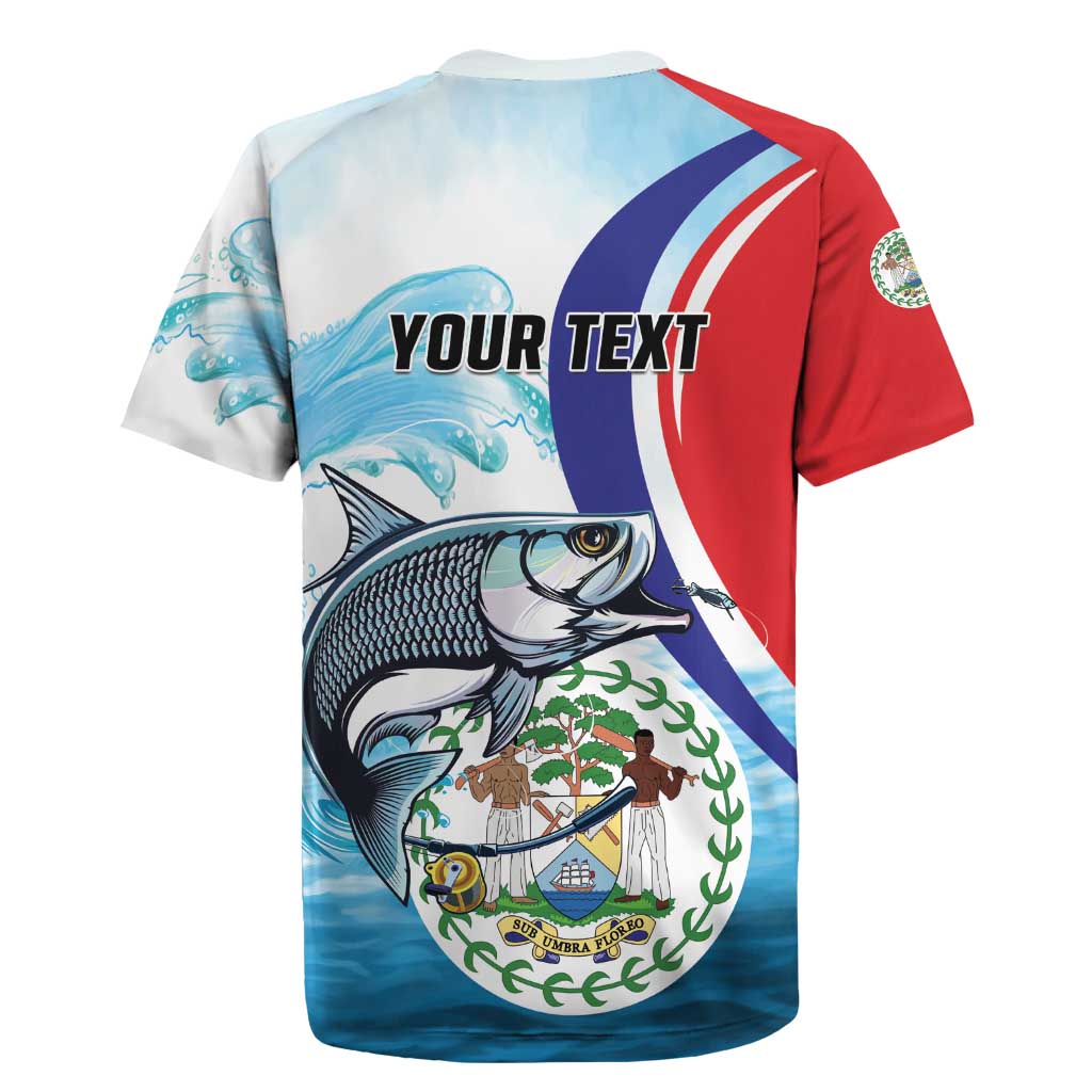 Personalized Belize Tarpon Fishing Rugby Jersey Belize Where the Silver King Reigns - Wonder Print Shop