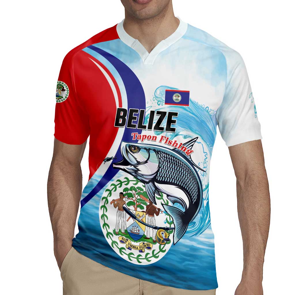 Personalized Belize Tarpon Fishing Rugby Jersey Belize Where the Silver King Reigns - Wonder Print Shop