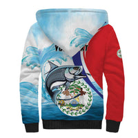 Personalized Belize Tarpon Fishing Sherpa Hoodie Belize Where the Silver King Reigns - Wonder Print Shop