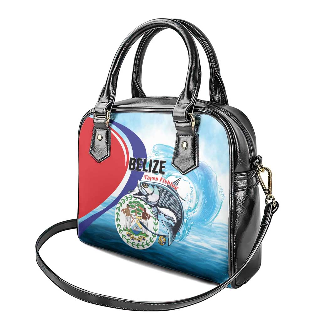 Belize Tarpon Fishing Shoulder Handbag Belize Where the Silver King Reigns - Wonder Print Shop