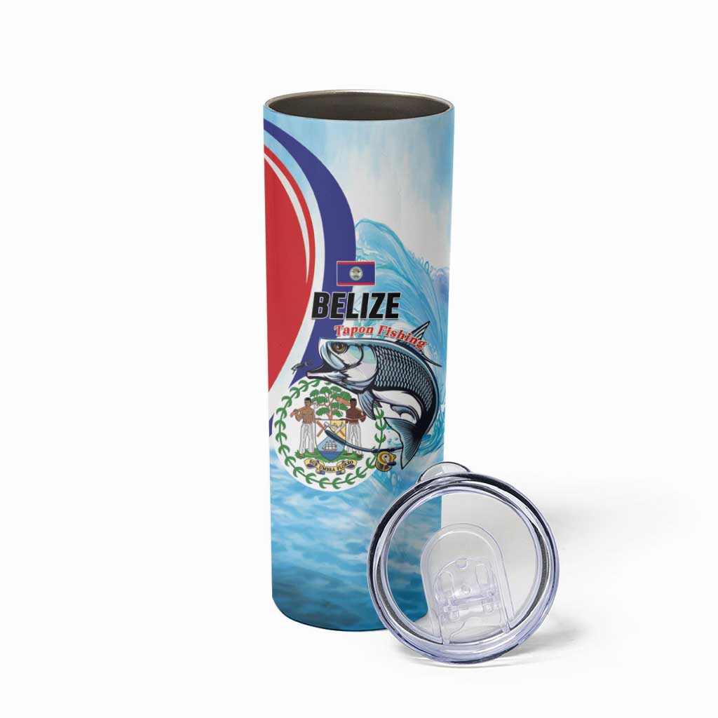 Personalized Belize Tarpon Fishing Skinny Tumbler Belize Where the Silver King Reigns - Wonder Print Shop