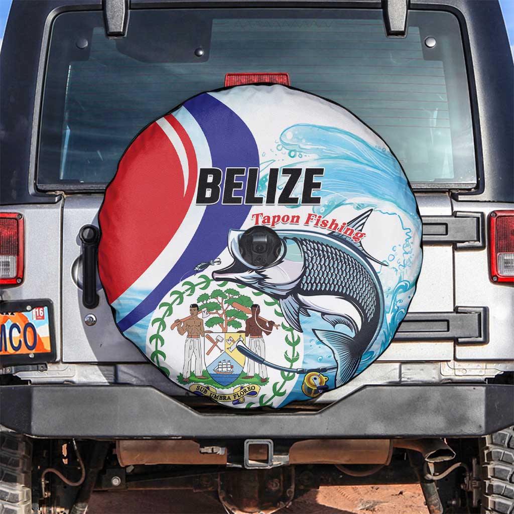 Belize Tarpon Fishing Spare Tire Cover Belize Where the Silver King Reigns - Wonder Print Shop