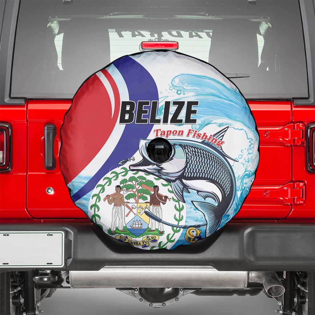 Belize Tarpon Fishing Spare Tire Cover Belize Where the Silver King Reigns - Wonder Print Shop