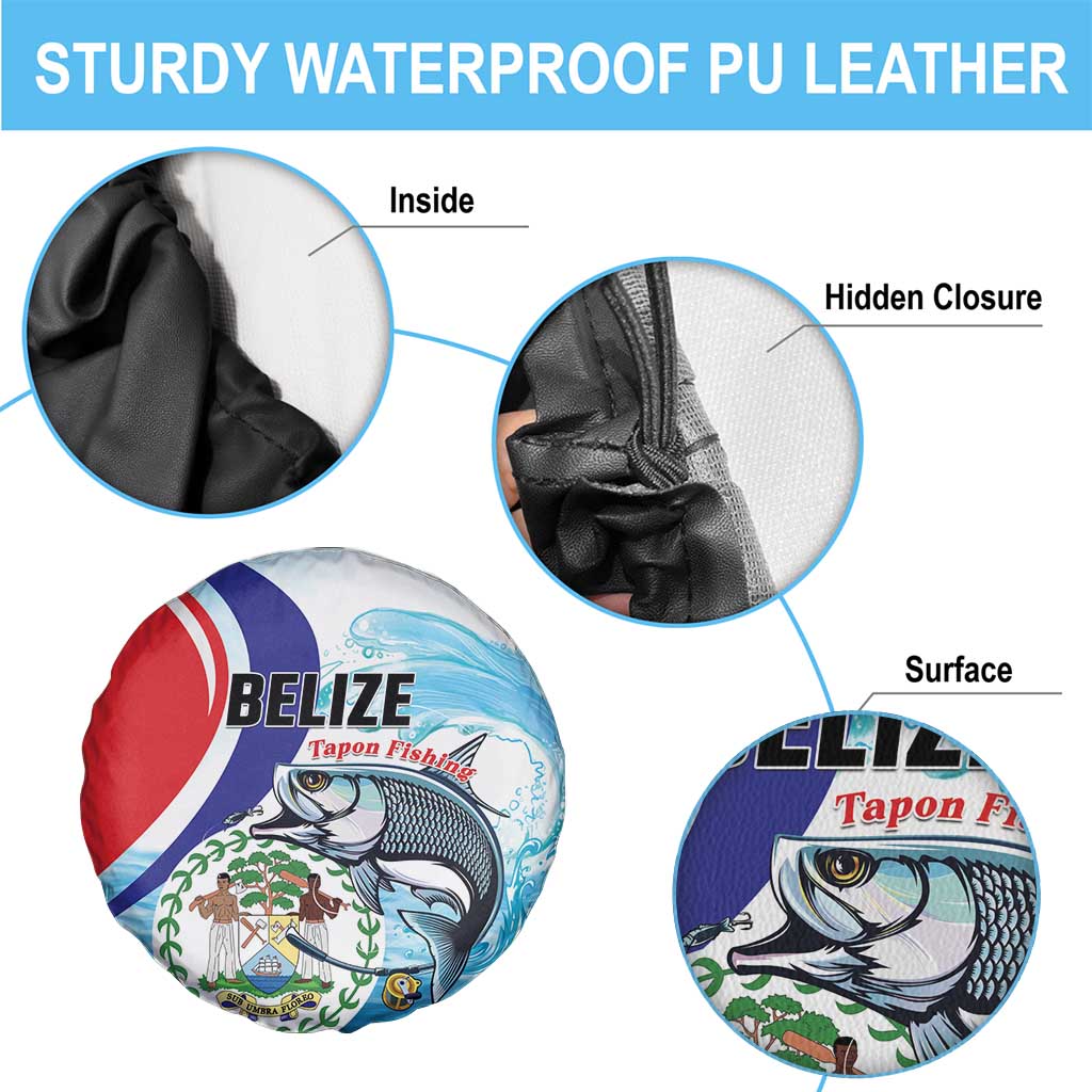 Belize Tarpon Fishing Spare Tire Cover Belize Where the Silver King Reigns - Wonder Print Shop