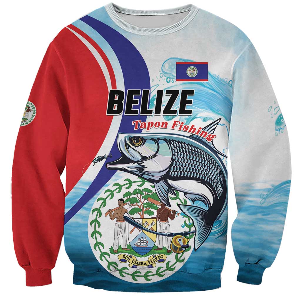 Personalized Belize Tarpon Fishing Sweatshirt Belize Where the Silver King Reigns - Wonder Print Shop