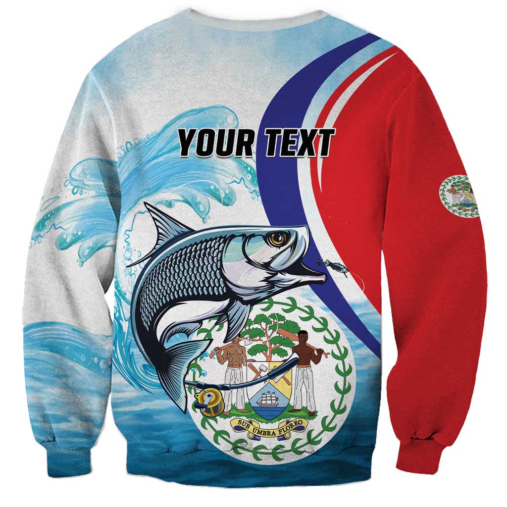 Personalized Belize Tarpon Fishing Sweatshirt Belize Where the Silver King Reigns - Wonder Print Shop